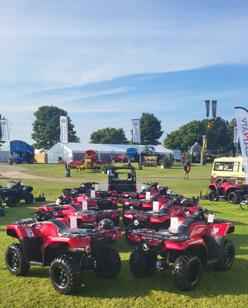 Honda ATV lineup at the Driffield Show